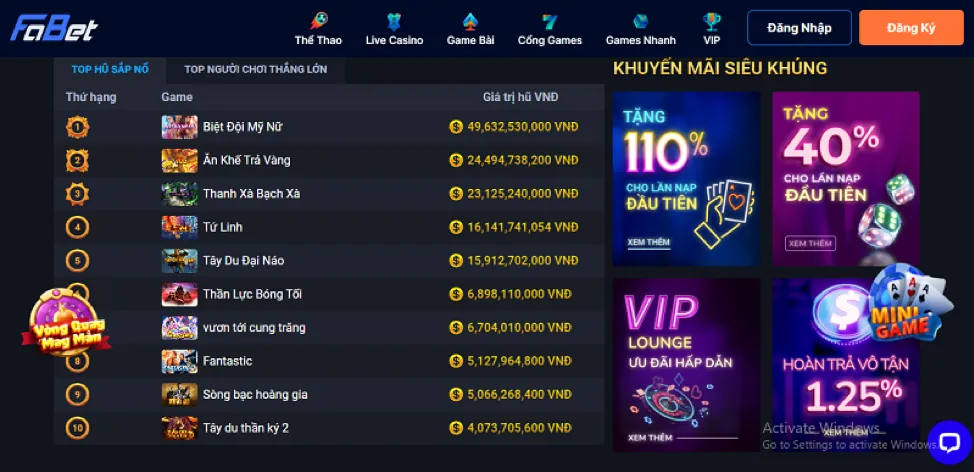 Giao diện game bắn cá v868